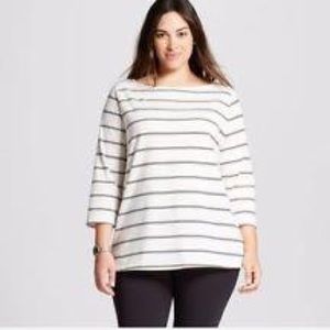 Ava & Viv Boat neck 3/4 sleeve top